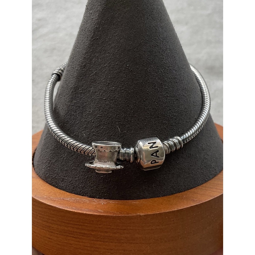 Pandora ALE 925 Sterling Silver Bracelet Teacup Charm Vintage